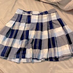 90s blue flannel skirt